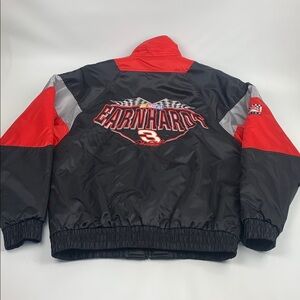 Vintage NASCAR Nutmeg Racing coat Dale Earnhardt Size Medium Quilted Red Black